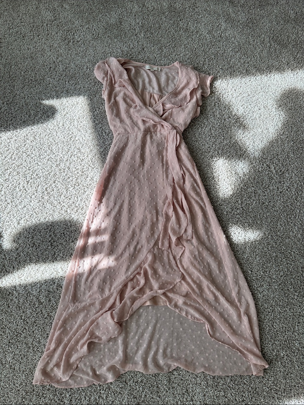Pink chiffon dress